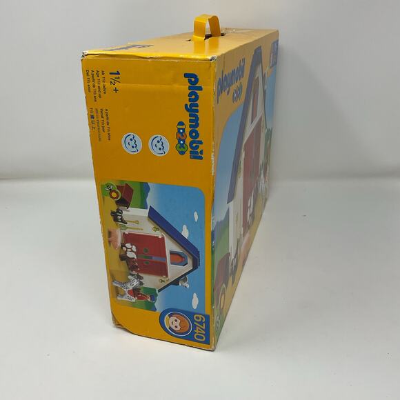 2005 Playmobil 123 Farm Set #6740 Sealed Brand New Complete in Box Vintage CIB - Picture 6 of 7